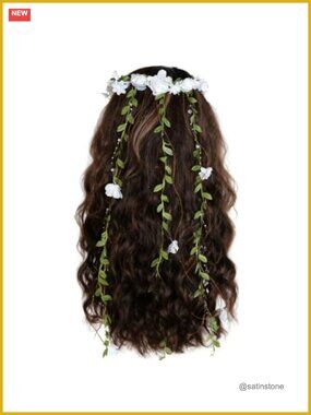 Floral Flower Crown Headpiece Fairy Headband Wedding Cosplay